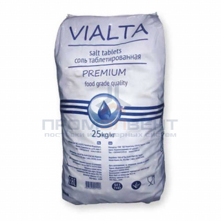 Соль таблетированная для систем водоподготовки Vialta - 25 кг