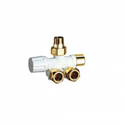 Узел дизайн-серии LadyFAR нижнего подключения с терморегулирующим и запорным вентилями