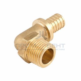 Переход на наружную резьбу угловой SANEXT - 25 x 3/4" (для труб из сшитого полиэтилена)