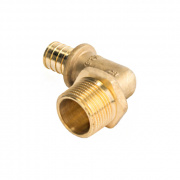 Переход на наружную резьбу угловой STOUT - 16 x 1/2" (для труб из сшитого полиэтилена)