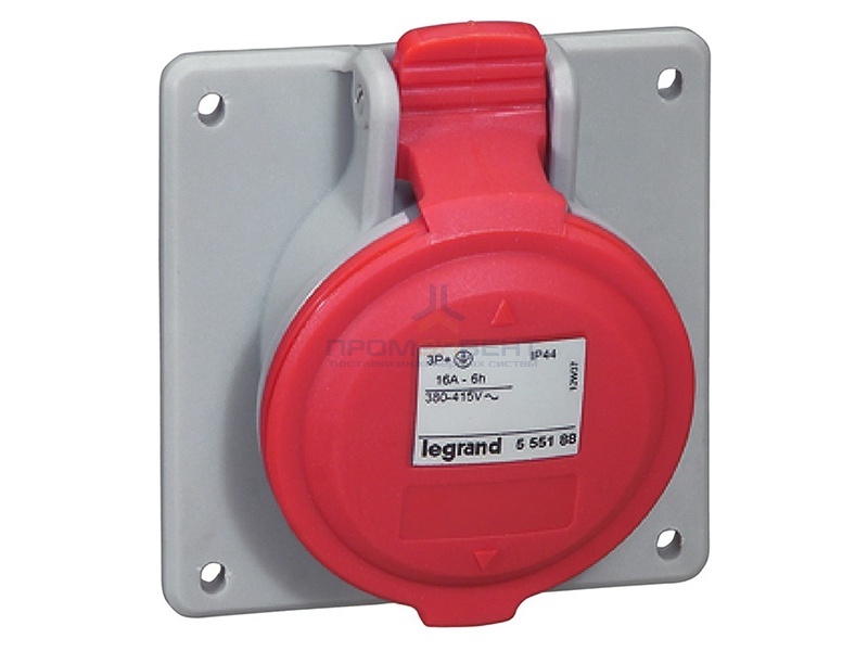 Розетка встраиваемая Legrand P17 32А 3К+З 380В IP44