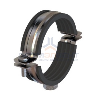 Хомут для средних нагрузок 5", c изоляцией