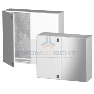 Навесной металлический влагозащищенный шкаф DKC CE IP55 600х800х300мм двухдверный с монтажной платой