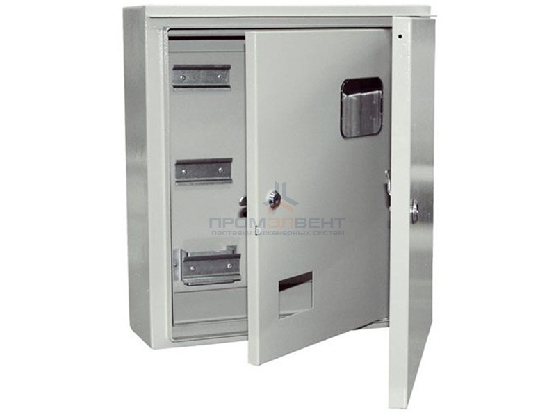 Щит металлический влагозащищенный ЩУ 3/1-1 74 У1 IP54, с внутр. дверью на 3-фаз счетчик, 445х400х150